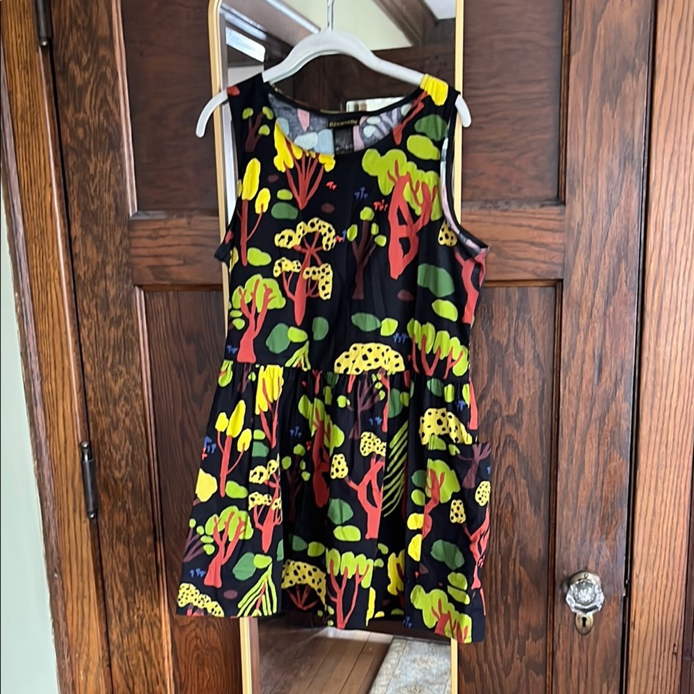 Nooworks mini dress in forest pattern - size L